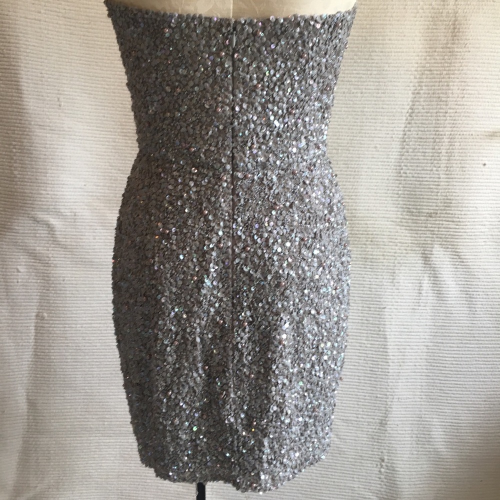Parker 💋LAST CHANCE💋Glam Silver Grey Party Gown - Picture 5 of 7